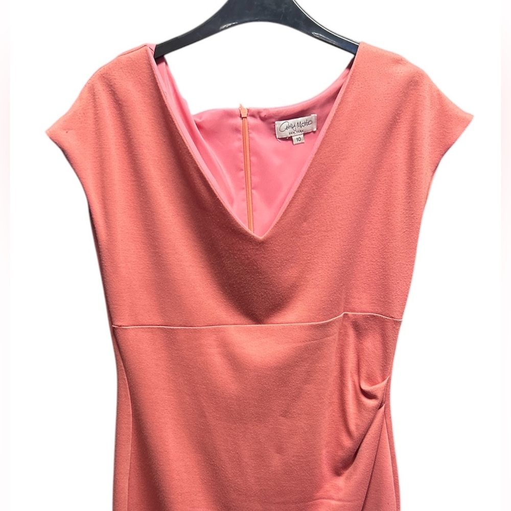 Amy Matt V neck  pink Dress